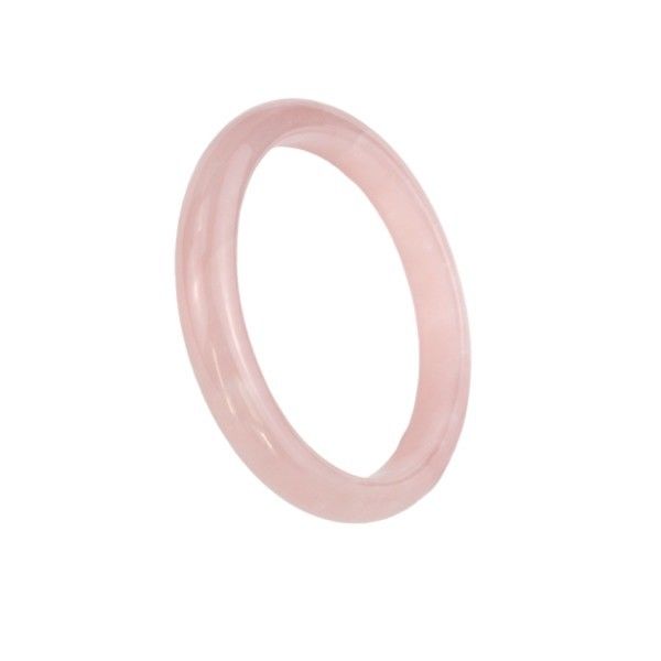 Polished Technique Large Size Gemstone Women Jade Love Bangles Bracelets with Rose Quartz Bangles Charms