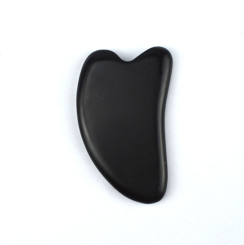 2024 Black Bian Stone Heart Shape Gua Sha Massage Tool Avaiable Logo Massager for Spa Relaxing Meditation