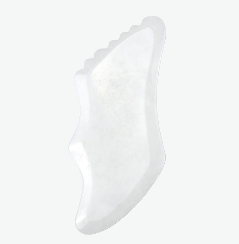 2024 White Jade Facial Body Jade Guasha Massager Board Gua Sha Stone Scraping Board 11.8cm*5cm*0.5cm for Body and Facial
