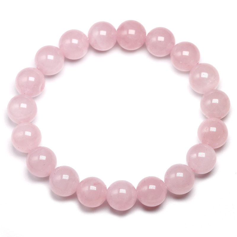 Feng Shui Rose Quartz Bracelet for Women Handmade Natural Stone Chakra Jewelry Gift