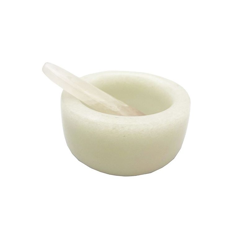 Technique Polished Natural White Jade Mask Bowl and Spatula Set for Perfect Mask Consistency