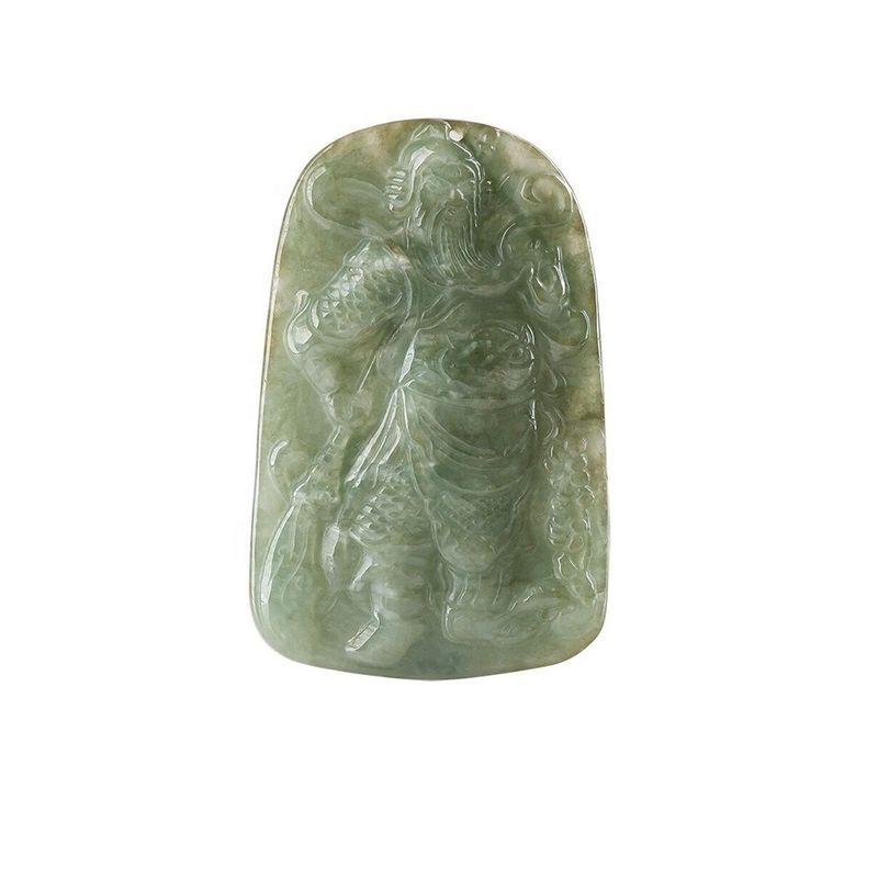 2024 Jadeite Guan Yin Pendant of Mercy Buddhism Brave Troops Necklace Fashion Jewelry For Lady Engraving Carving Type