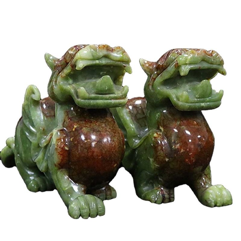 OEM ODM Jade Pixiu The Chinese Lucky Sacred Animal Mascot in Carving Type Engraving