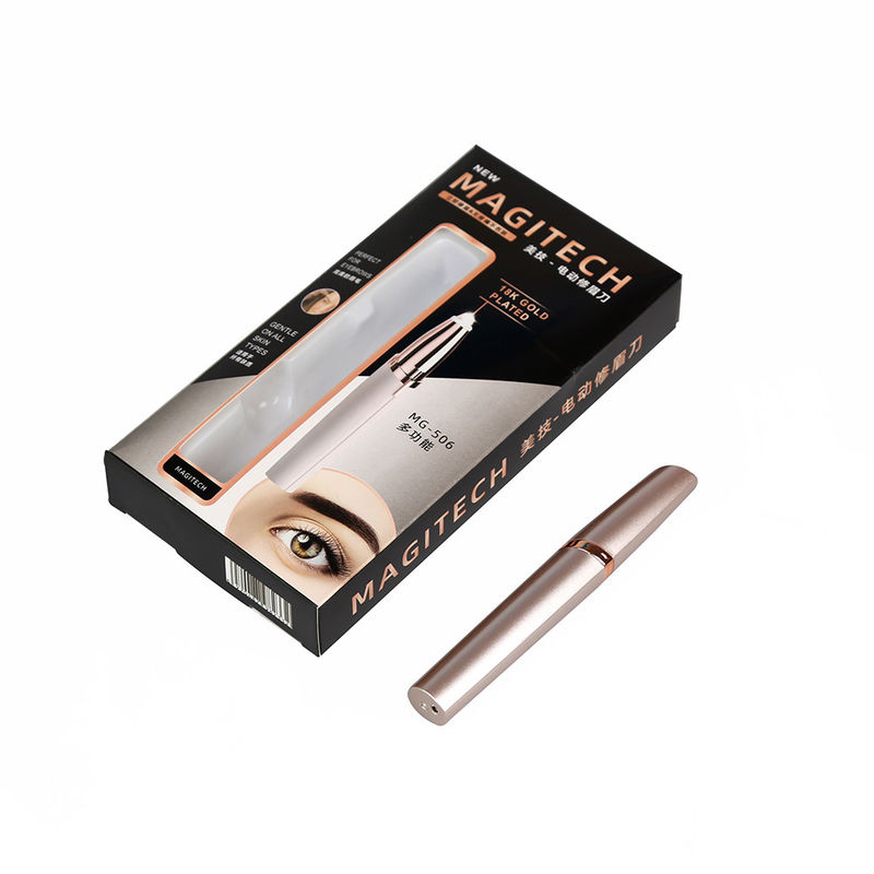 Rechargeable Women's Eyebrow Knife Electric Lady Eyebrow Trimmer with Customized Size and 0.09kg Weight