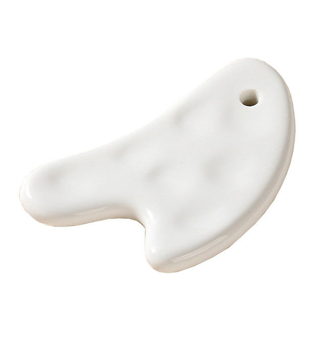 Body Muscles Heart Shape Ceramic Gua Sha Scraping Board for Comfortable Body and Facial Massage Tool