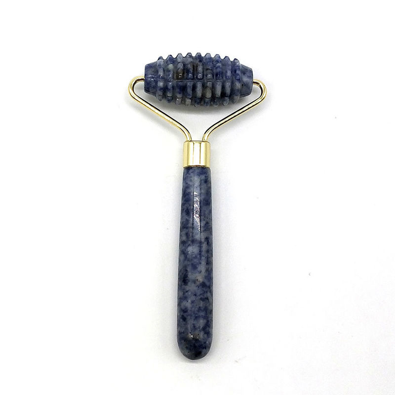 Blue Point Jasper Noiseless Facial Roller Massager Nature Jade Roller Massager 128*58mm Function Face Up Massager Nature