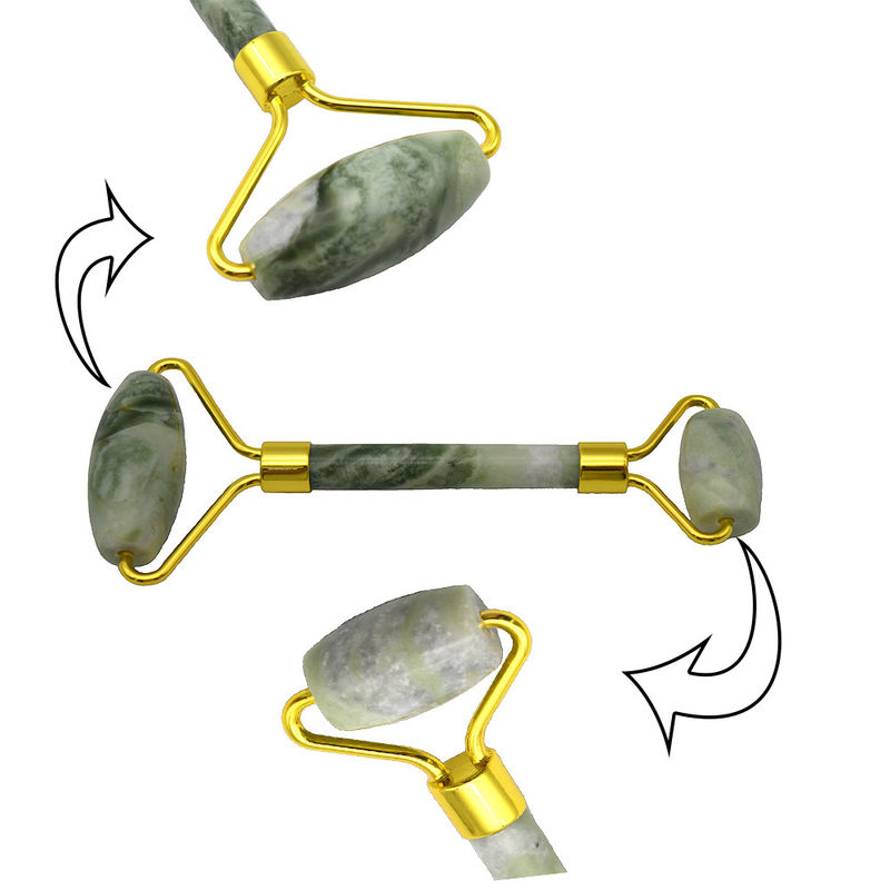 Body Care Facial Massage Roller Green Jade Gua Sha Roller for Face Aging Wrinkle Puffiness and Facial Skin Massager