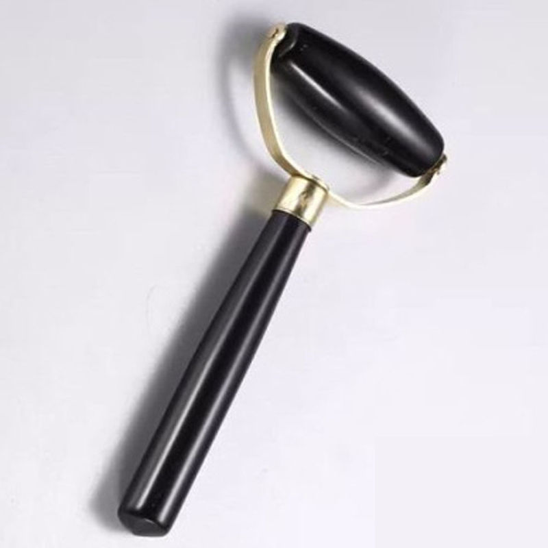 Facial Massager Black Bian Stone Gua Sha Jade Face Guasha Roller for Natural Face Rejuvenation Therapy