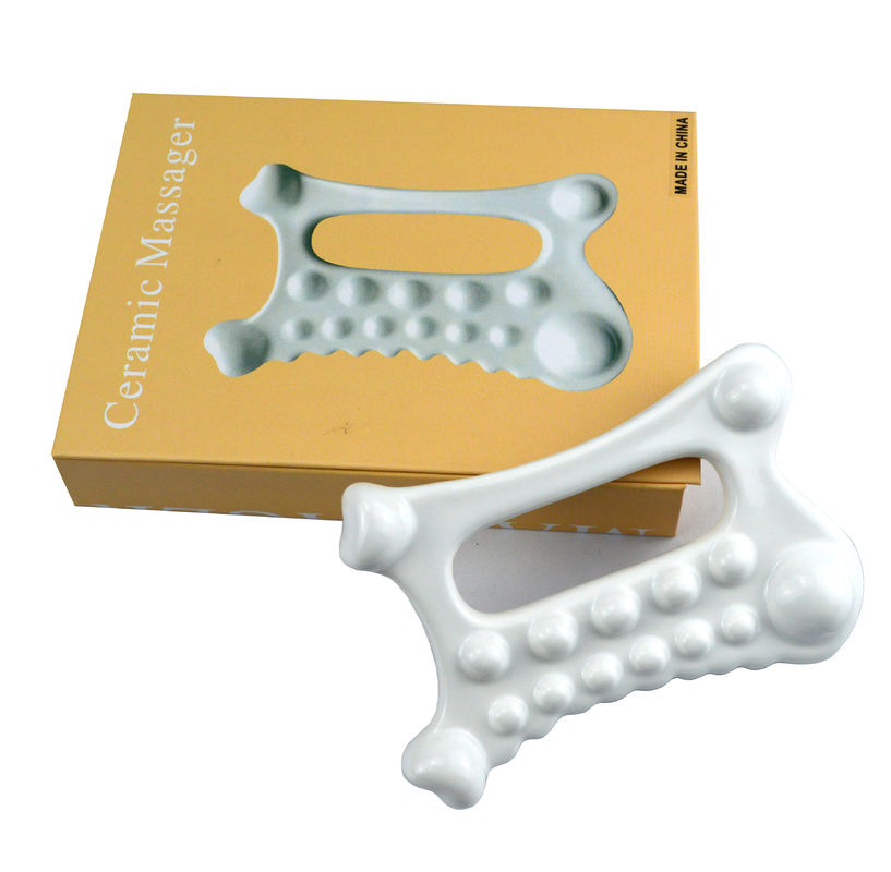 Customized Logo Availabled Korean Beauty Product Face Skin Head Scalp Hand Foot Ceramic Health Care Tool Guasha Massager