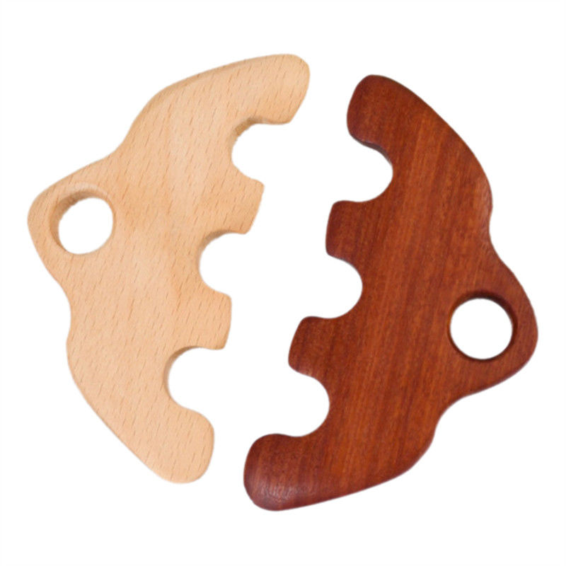 11.7*5.8cm Wooden Scalp Care Massage Comb Body Acupoint Pressing Massage Tool Meridian Dredging Gua Sha Massage Brush