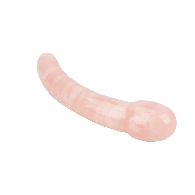 Relaxing Rose Quartz Body Massage Yoni Stick Handmade for Natural Body Relaxation and Musical Function