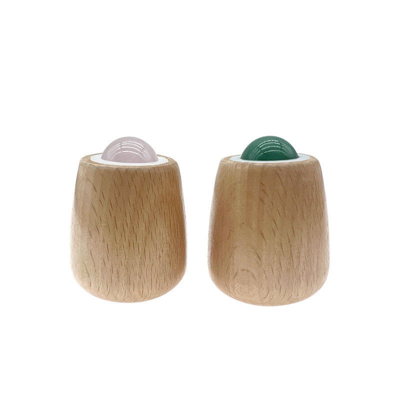Customizable Jade Massage Ball Wooden Handle Jade Roller for Body Massage and Neck/Facial Gua Sha Stress Relief Tool
