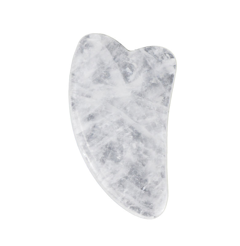 Musical Function Clear Quartz Heart Guasha Stone for Facial Neck Full Body Skin Massage Avaiable 2024