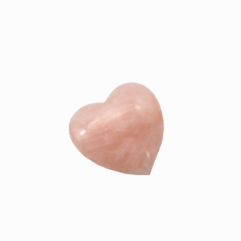 Carved Rose Quartz Heart Shaped Stone Technique Carved 0.35kg Natural Gemstone Hearts for Wedding Gift