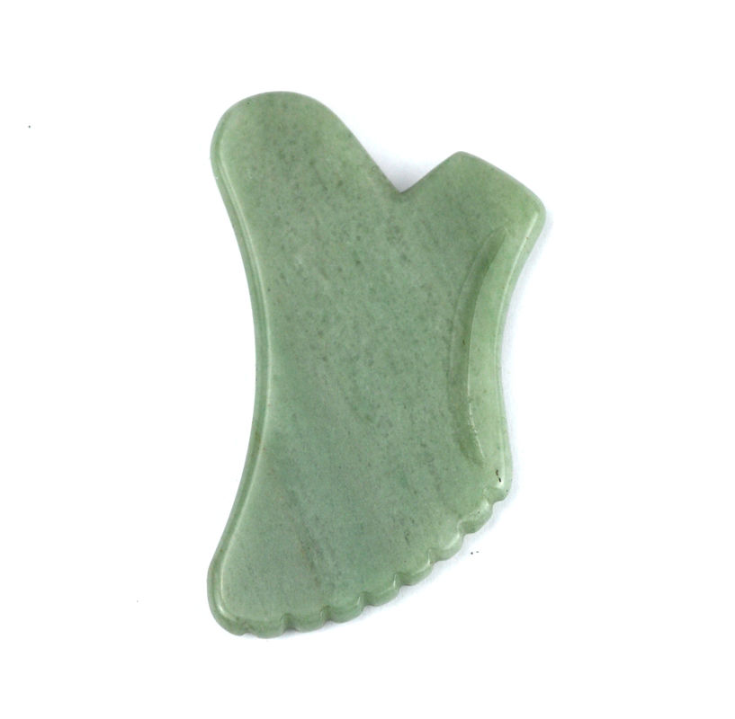 Green Aventurine Guasha Gua Sha Face Tool Mode No abkgs-038 For Effective Lymphatic Drainage And Skincare