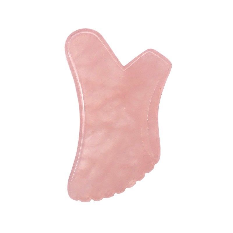 Custom Logo Natural Rose Quartz Gua Sha Body Massage Tool for Self Skin Care and Facial Health