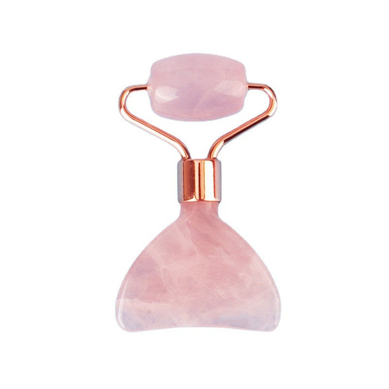Mini Rose Quartz Jade Roller Eye Skin Care Gua Sha Board Multi Functional Facial Beauty Device within 90 Characters