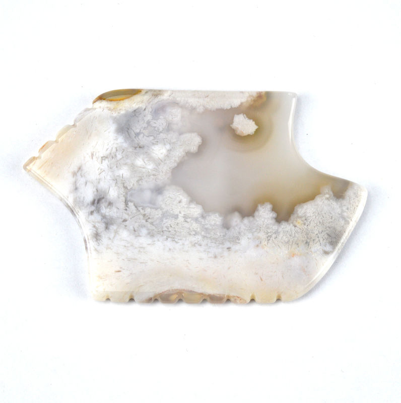 Body Massage Equipment Properties White Natural Guasha Face Tools for Face Spa with Shaped Sakura Agate Jade Gua Sha Facial Tool