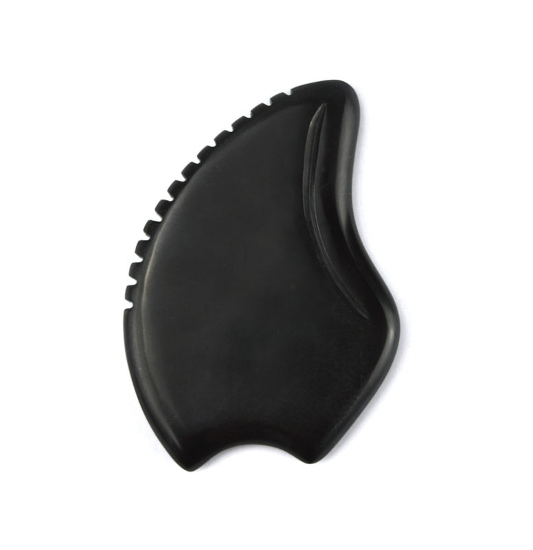 Avaiable Heart Shape Gua Sha Massage Tool made of Natural Black Bian Stone for Spa Relaxing Meditation