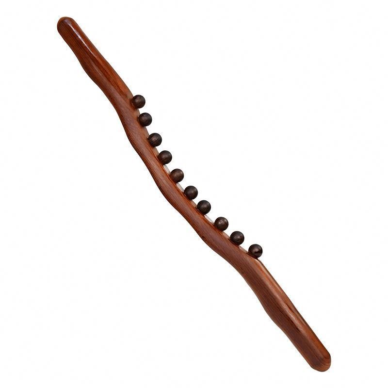 400g/pc Carbonized Beech Wood Body Meridian Dredging Massage Stick Wooden Gua Sha Scraping Massage Tool