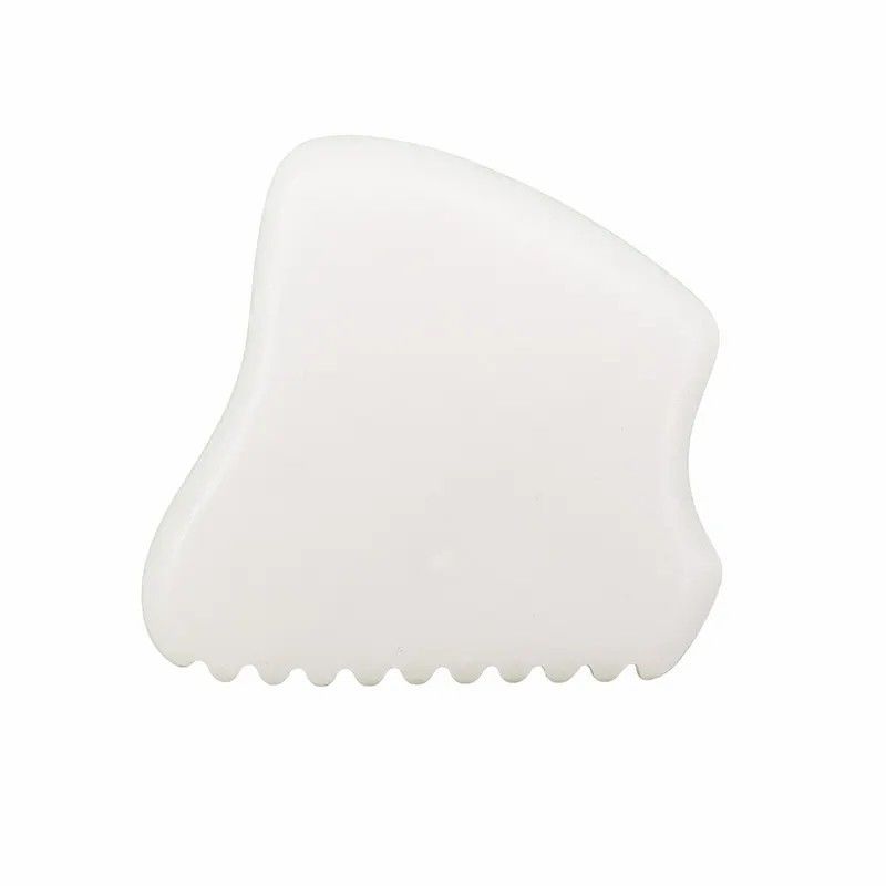 Custom Logo 2024 White Jade Gua Sha Tools for Facial and Neck Massage Hot Massager Massager Mode No abk-2051