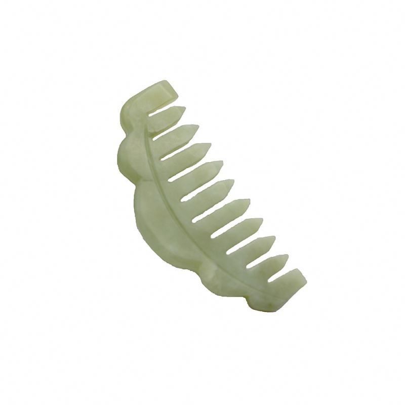 Natural Jade Stone Hair Comb Scalp Gua Sha Massage Comb Massager with Meridian Clearing Properties Picture Perfect