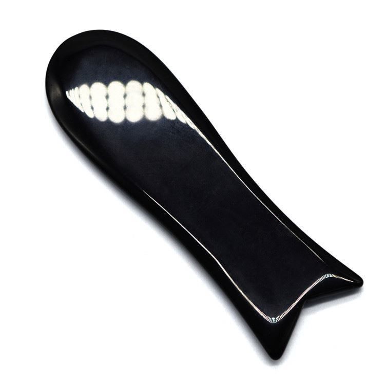 Obsidian Fish-shape Gua Sha Scraping Massage Tools for Custom Logo Face and Body Plug-in Power Source