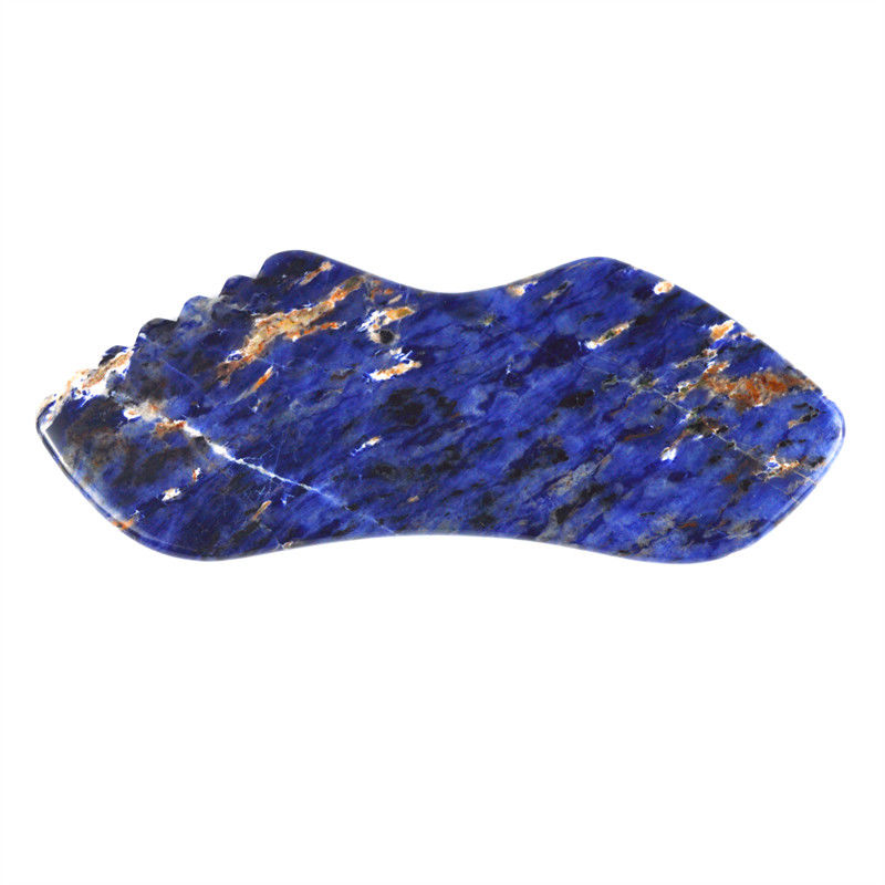 2024 Trend Lip Shape Blue Sodalite Stone Gua Sha Scraping Massager for Face Skin Beauty within Body Massage Equipment