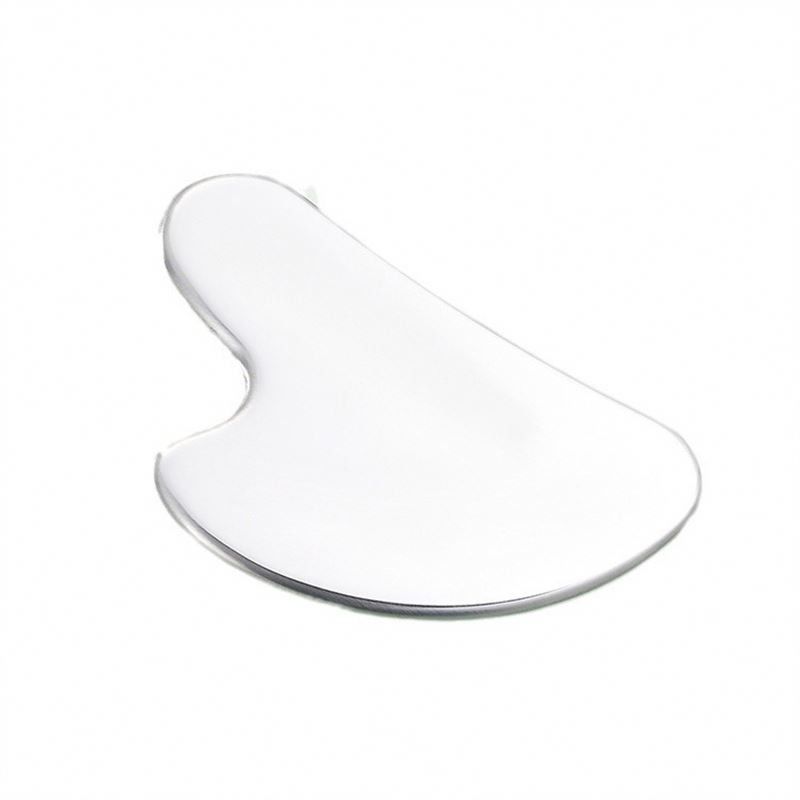 Customized Logo Skin Care Tool Stainless Steel Heart-shaped Gua Sha Board for Facial Lifting Metal Massager