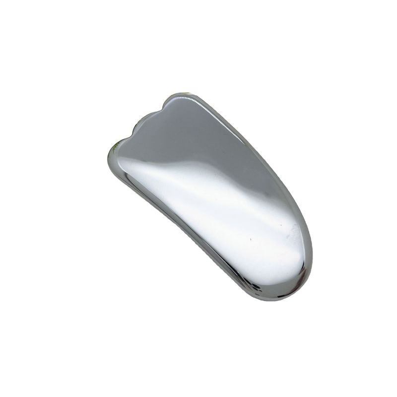 Customized Logo Availabled Silver Terahertz Gua Sha Massage Scraping Tool for Skin Spa Facial Beauty