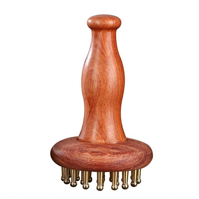Gua Sha Function Brass Universal Meridian Massage Comb Body Massage Brush Scalp Relax And Hair Growth Head Massage Tool