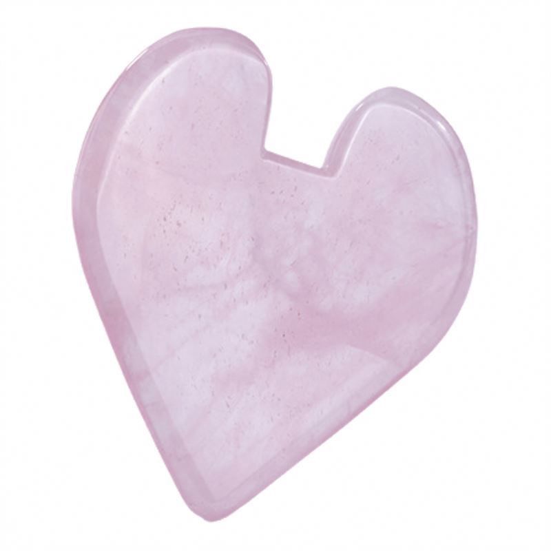 Logo Customized Logo Availabled Rose Quartz Heart-shaped Gua Sha Stone for Skin Care and Body Massager