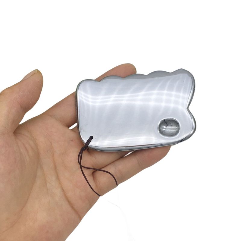 Style Terahertz Plate Scraping Massage Tool Gua Sha Guasha Board for Back Body Massager Silver