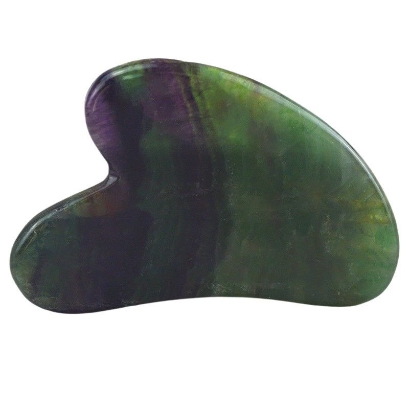 2024 Heart Shape Rainbow Fluorite Gua Sha Massage Scraping Tool for Body Spa