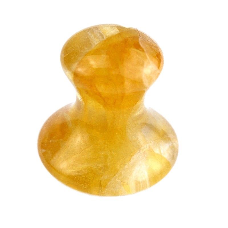 Body Massage Equipment Natural Yellow Citrine Mushroom Shape Gua Sha Massage Stone for Facial Beauty and Skincare