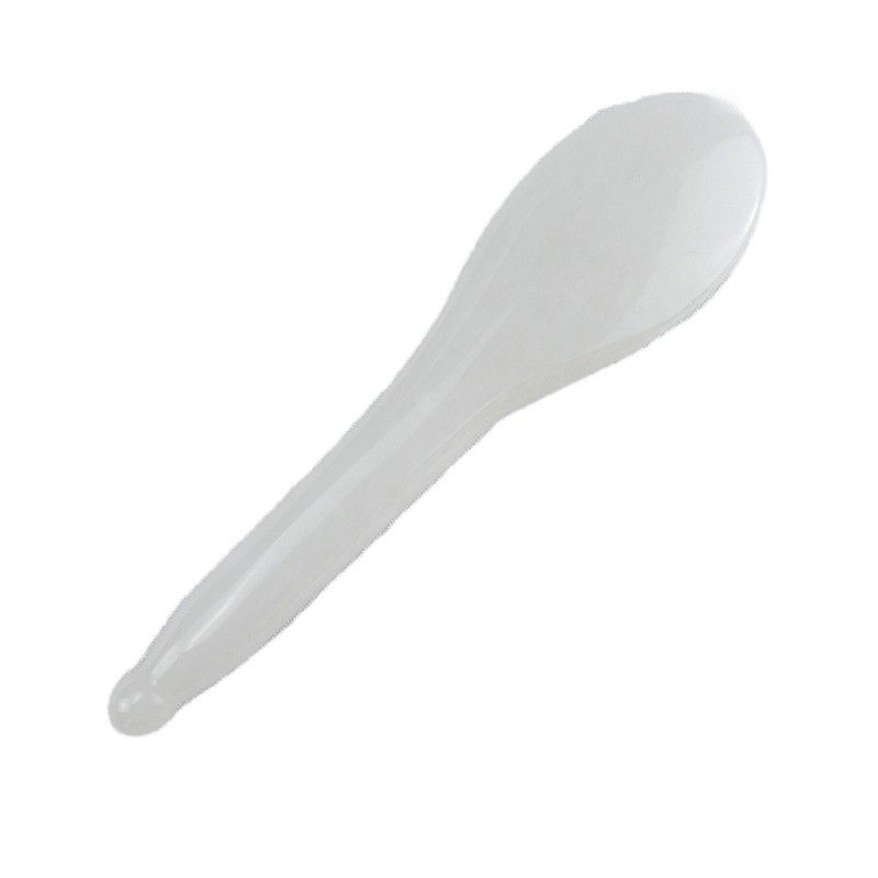Healthcare Product Polished White Jade Stick Acupuncture Points Stone Guasha Pen Chinese Style Face Massage Gua Sha Stick
