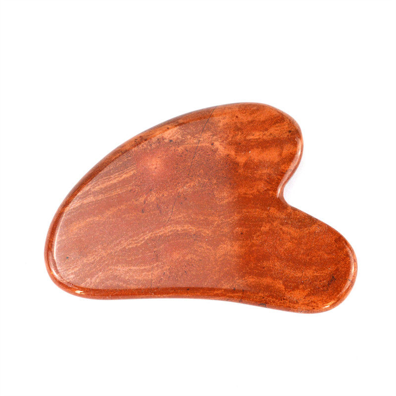 Body Massage Red Jasper Guasha Tool Jade Stone Facial Skincare Scraper Custom Logo Heart Shape Face Gua Sha Massager Tool