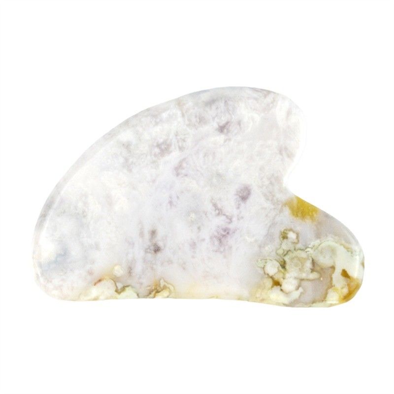 Customized Logo Availabled Heart Shaped Sakura Agate Jade Gua Sha Facial Tool for Massage Tools Natural Guasha Face Tools