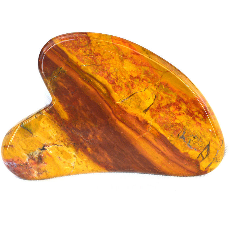 Facial Massager Heart Shape Red Jasper Gua Sha Massage Tool for Custom Logo Guasha Stone Body Self Skin Care Spa Massage