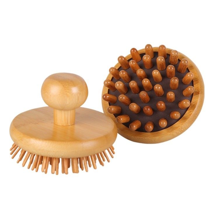 Scalp Massage Bamboo Hair Brush Hair Comb Custom Logo Wood Detangling Hair Comb 2023 Eco-friendly Guasha Massage Tools