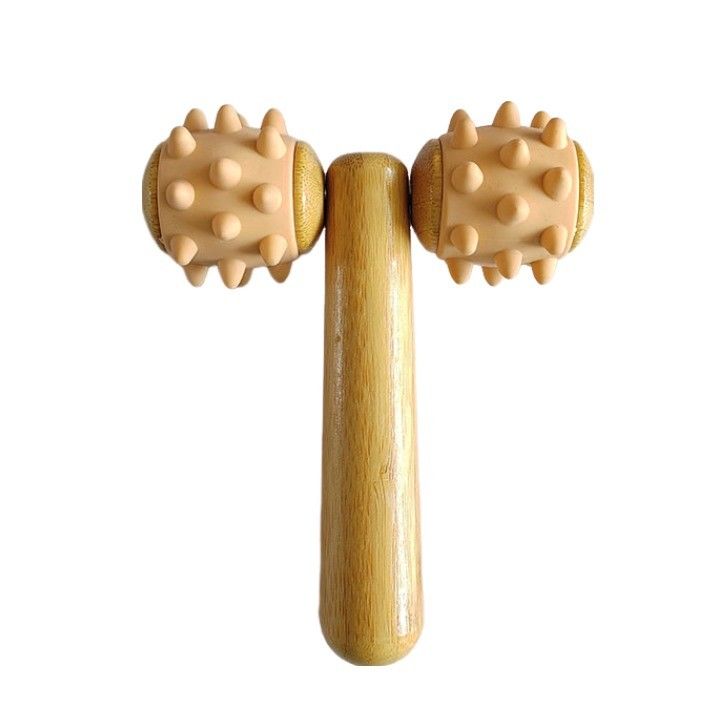 Body Massage Equipment Summer 2024 Trending Arrivals Handheld Massage Roller Eye Massage Roller Stick Wood 3D Roller Face Massager
