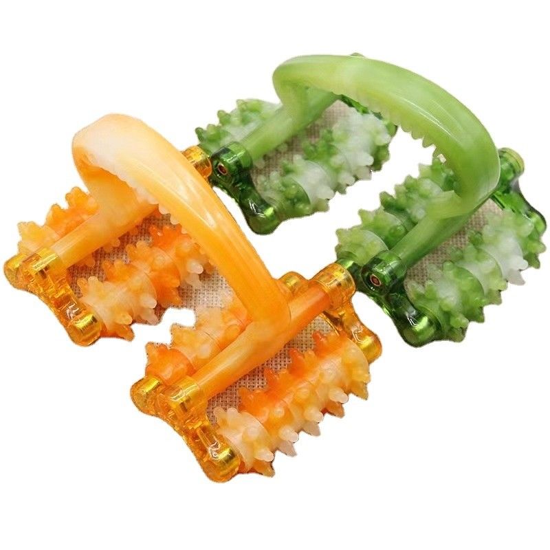 Household Fashion Orange Moon Rover Plastic Roller Massage Tool With Handle for Facial Massager Self Care Spa Relax Beauty