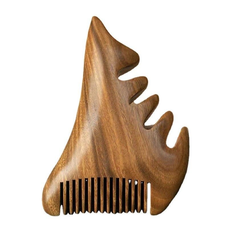 Brown Natural Sandalwood Gua Sha Scalp Massage Comb Wooden Guasha Tool for Head Body Relax Massager Hair Health Care Beauty