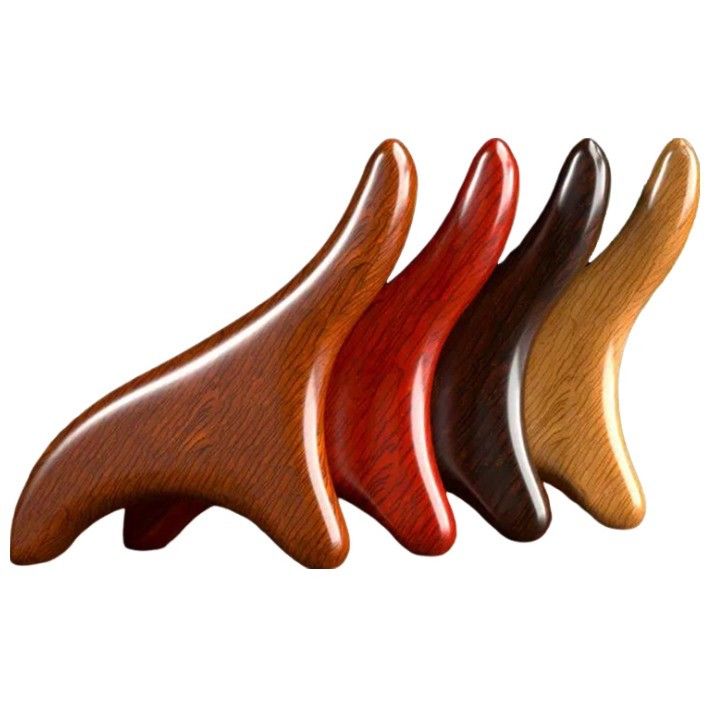 Facial Massager Triangular Cone Shape Beech Wood Gua Sha Massage Scraping Board Wooden Guasha Massager Body Selfcare Spa Muscle Relax Tool