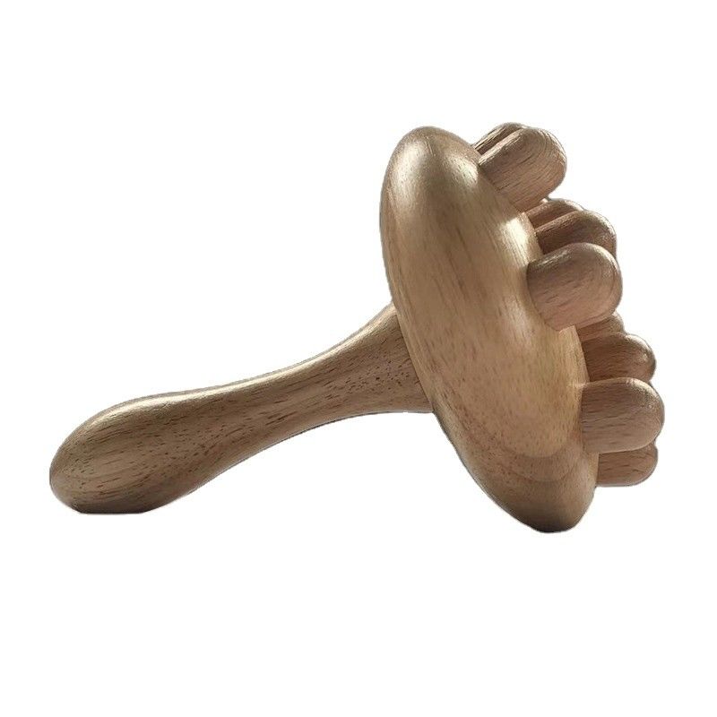 2024 Mushroom Cup Body Contour Roller Lymphatic Drainage Therapy Gua Sha Wooden Trigger Point Massager for Performance