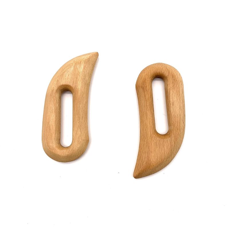Body Self Skin Care Spa Facial Lifting Beauty Salon Wooden Gua Sha Massage Tool with Custom Logo and Brown Color