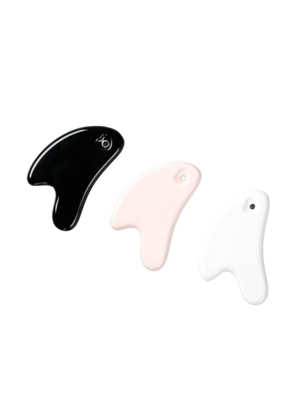 V-Face Lifting Ceramic Guasha Massage Tool for Lymphatic Drainage and Medical Grade Gua Sha Board