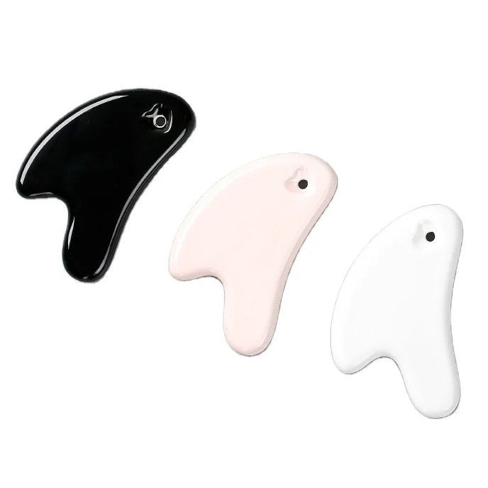 Self Skin Care Spa Facial Lifting Beauty Salon Equipment Heart Shape Mini Massage Ceramic Gua Sha Tool for Facial Massager