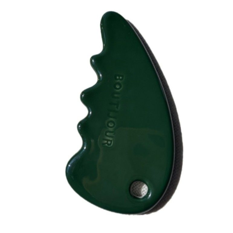 Facial Massager Gua Sha Stone in Green Color for Self Skin Care and Beauty Salon
