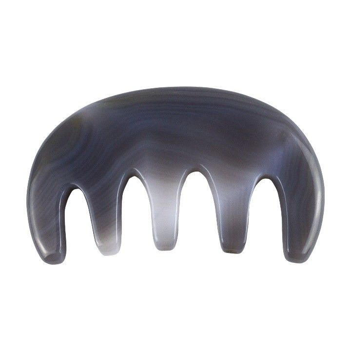 Body Massager Natural Agate Gua Sha Scalp Head Massage Comb Guasha Facial Spa Skin Care Beauty Salon Tool Hair Brush